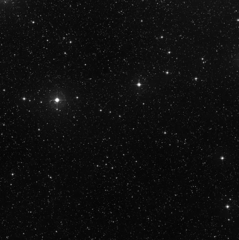 Imagem de referência (DSS2) de Mel 20 — Alpha Per Cluster — objeto ainda não capturado no observatório