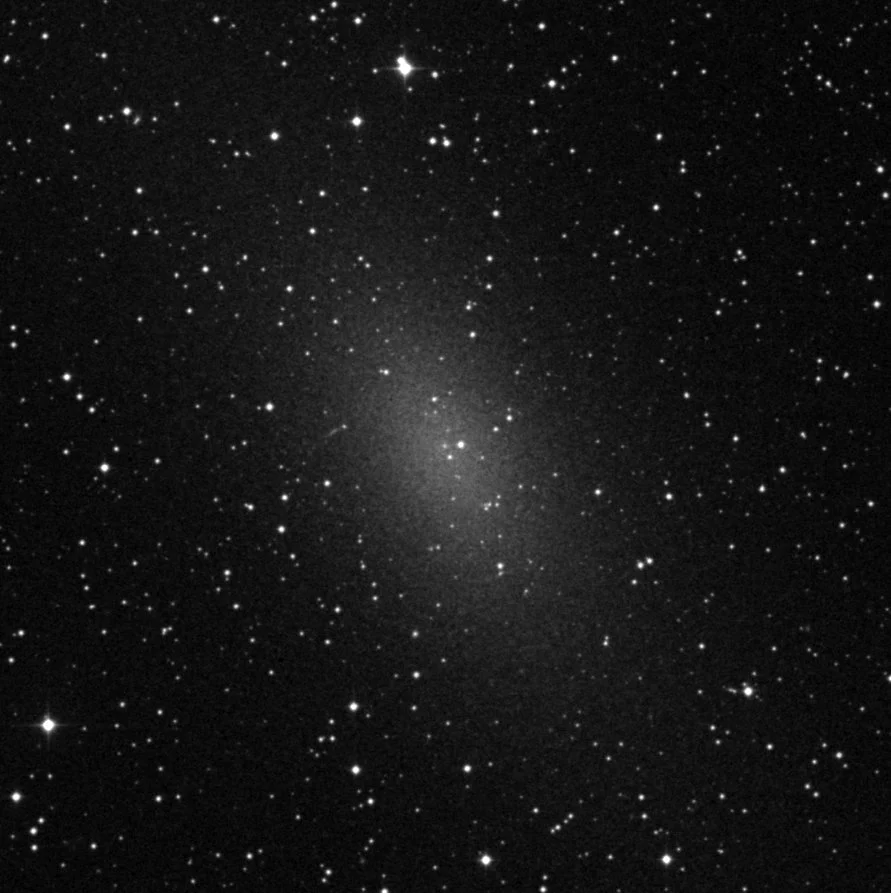 Imagem de referência (DSS2) de NGC 147 — objeto ainda não capturado no observatório
