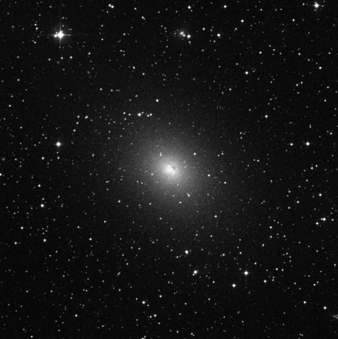 Imagem de referência (DSS2) de NGC 185 — objeto ainda não capturado no observatório