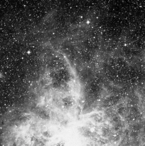 Imagem de referência (DSS2) de NGC 2069 — objeto ainda não capturado no observatório