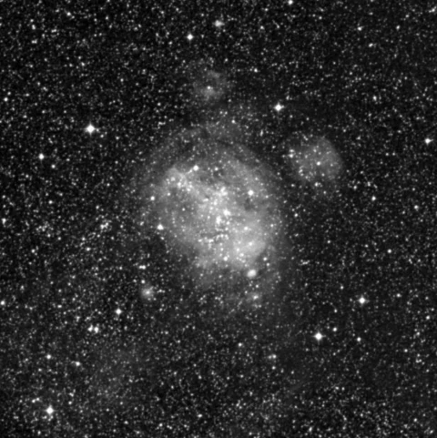 Imagem de referência (DSS2) de NGC 2122 — objeto ainda não capturado no observatório