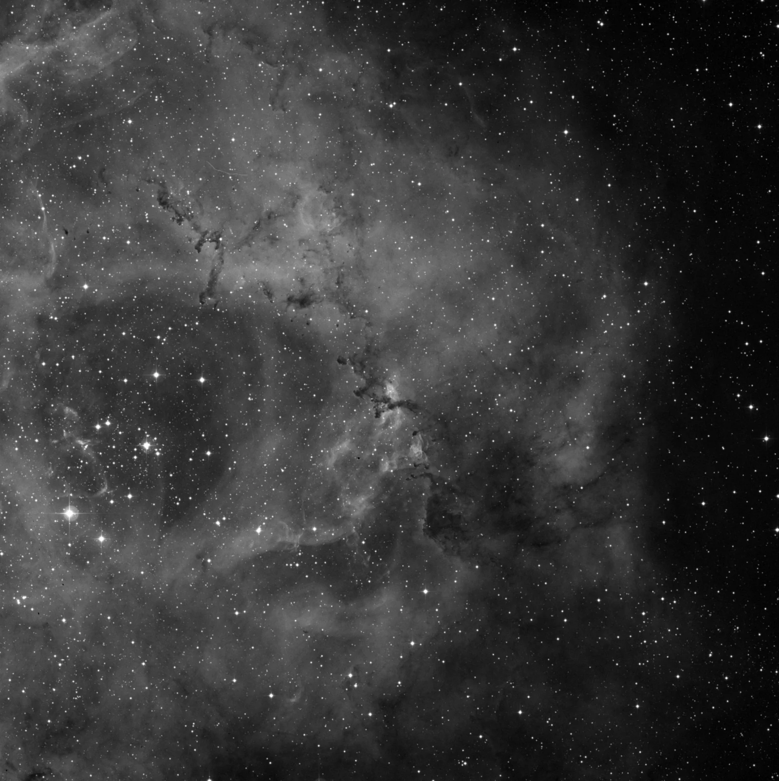 Imagem de referência (DSS2) de NGC 2238 — Rosette Nebula — objeto ainda não capturado no observatório