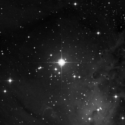 Imagem de referência (DSS2) de NGC 2264 — Nebulosa do Cone e Árvore de Natal — objeto ainda não capturado no observatório