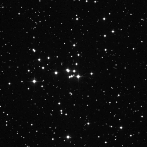 Imagem de referência (DSS2) de NGC 2281 — objeto ainda não capturado no observatório