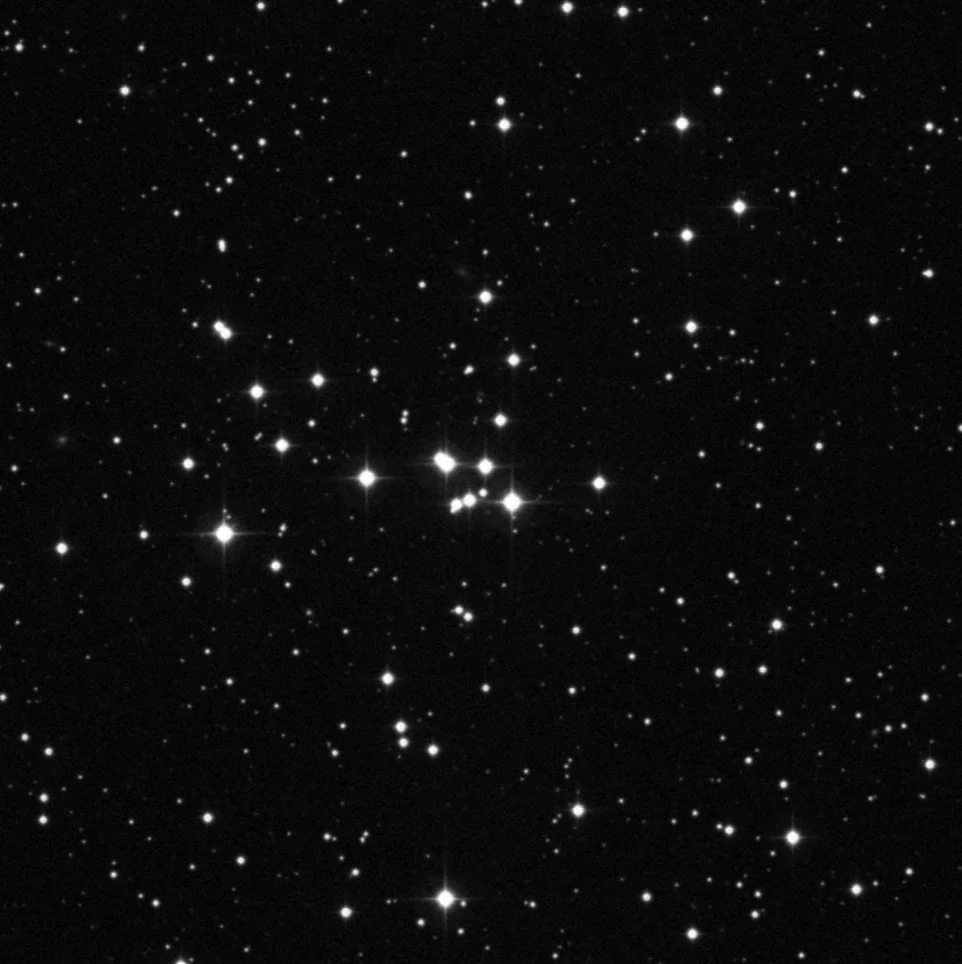 Imagem de referência (DSS2) de NGC 2281 — objeto ainda não capturado no observatório