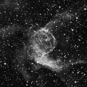 Imagem de referência (DSS2) de NGC 2359 — Capacete de Thor — objeto ainda não capturado no observatório