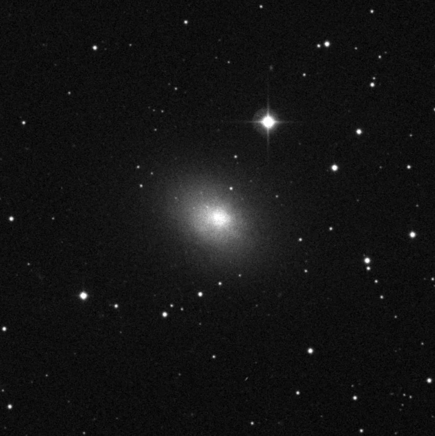 Imagem de referência (DSS2) de NGC 3077 — objeto ainda não capturado no observatório