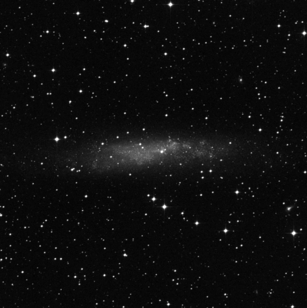 Imagem de referência (DSS2) de NGC 3109 — objeto ainda não capturado no observatório