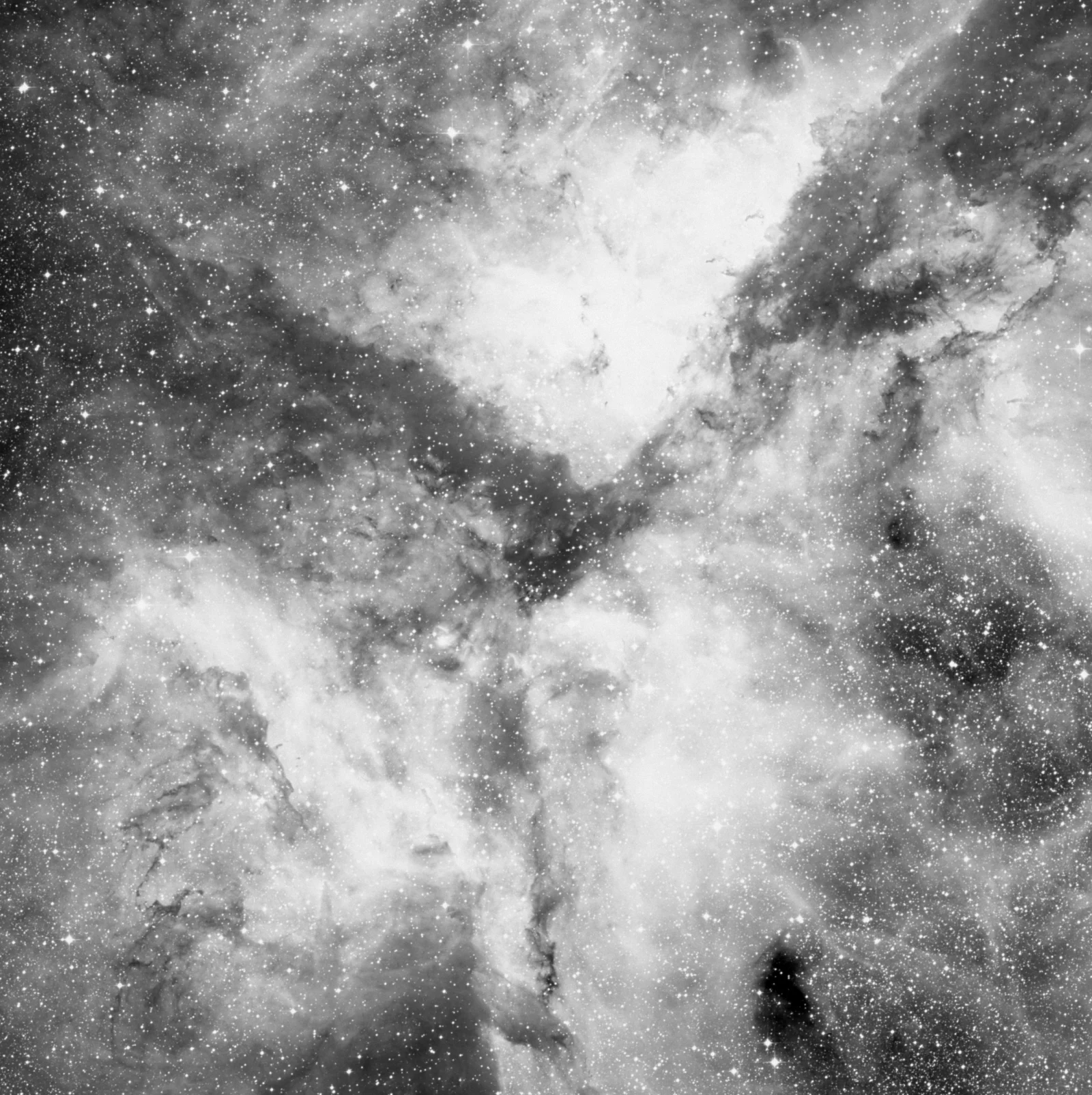 Imagem de referência (DSS2) de NGC 3372 — Nebulosa de Carina — objeto ainda não capturado no observatório