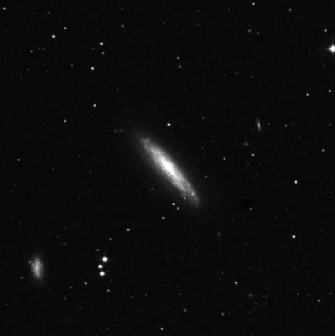 Imagem de referência (DSS2) de NGC 4666 — objeto ainda não capturado no observatório