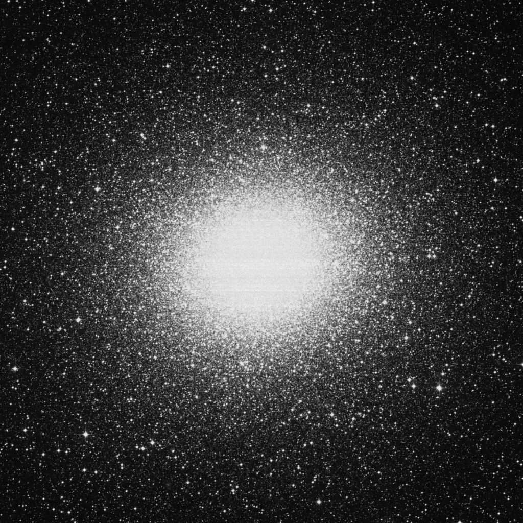 Imagem de referência (DSS2) de NGC 5139 — Ômega Centauri — objeto ainda não capturado no observatório