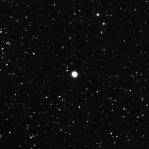 Imagem de referência (DSS2) de NGC 7662 — Copeland’s Blue Snowball — objeto ainda não capturado no observatório