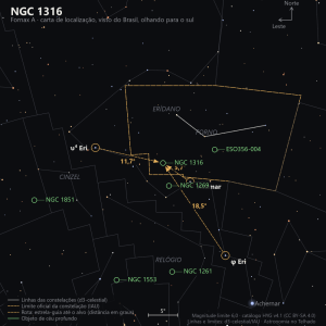 Carta de localizacao de NGC 1316