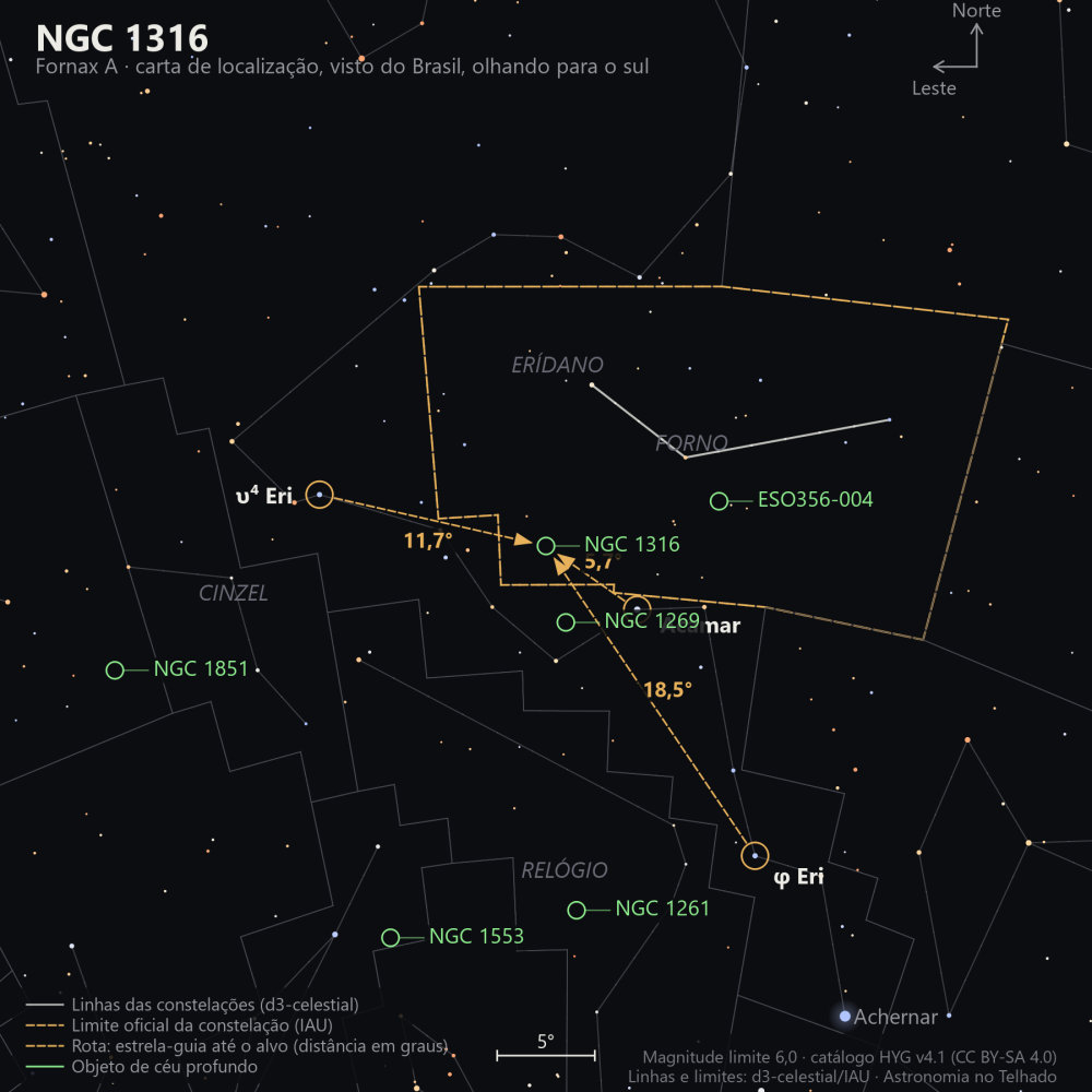 Carta de localizacao de NGC 1316
