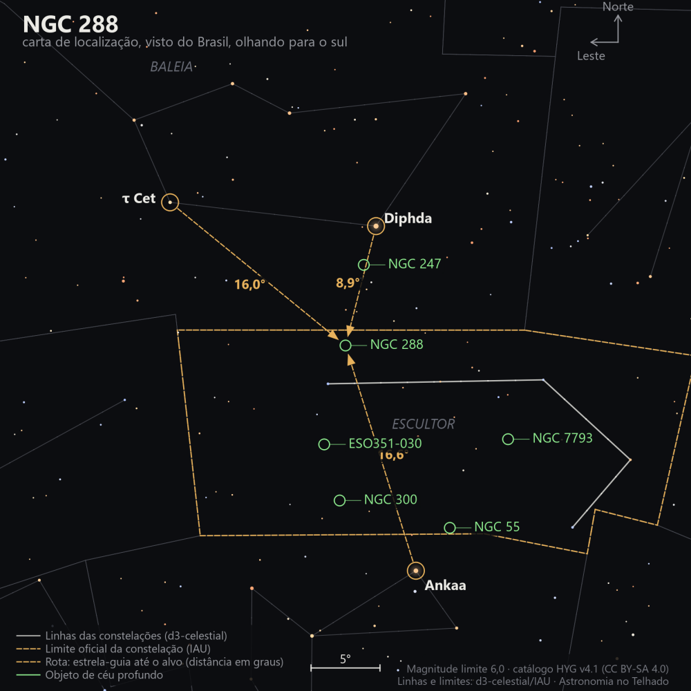 Carta de localizacao de NGC 288