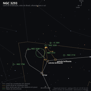 Carta de localizacao de NGC 3293