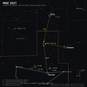Carta de localizacao de NGC 3521