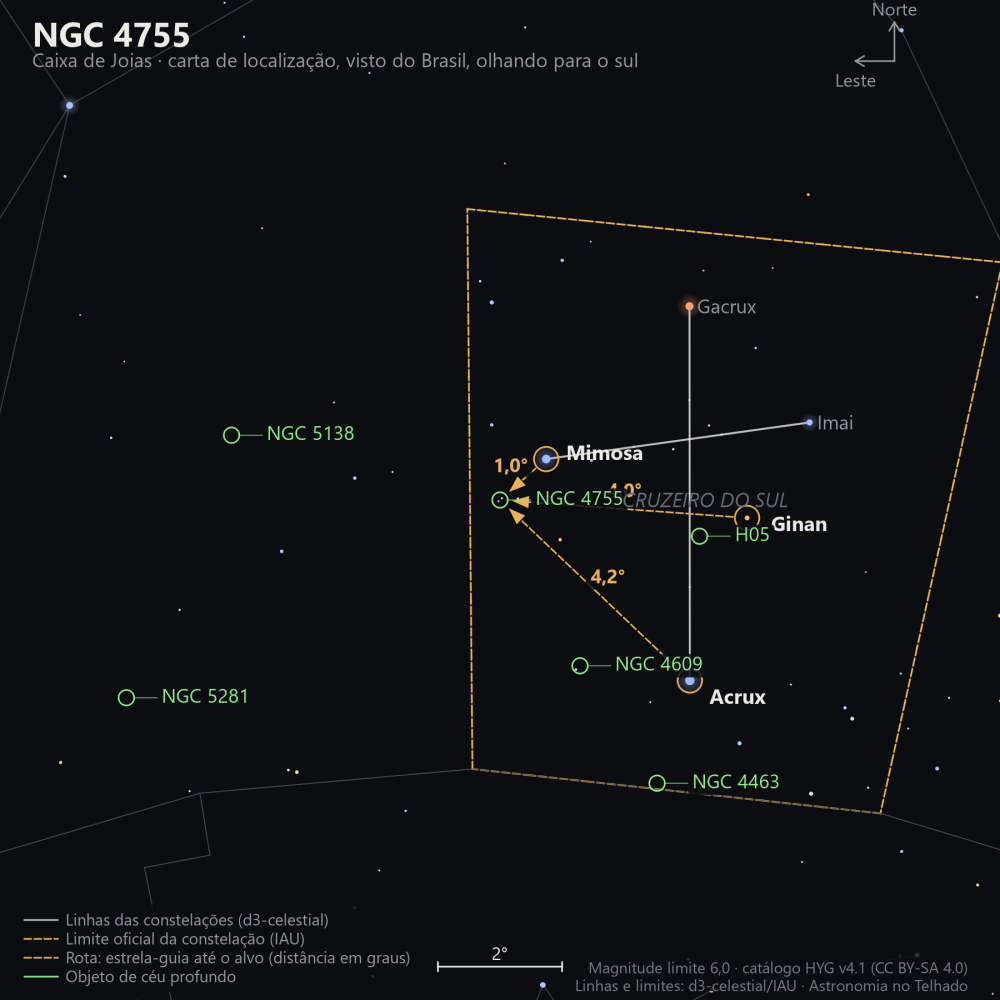 Carta de localizacao de NGC 4755