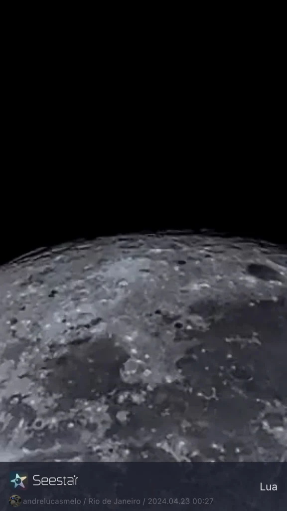 Detalles de los bordes de la superficie de la Luna